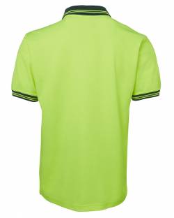 Cotton Back Polo S/S, Hi Vis