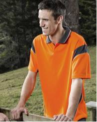 Aztec Short Sleeve Polo Hi Vis by Syzmik