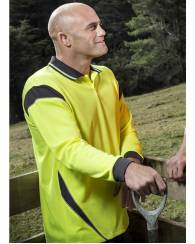 Aztec Long Sleeve Polo, Hi Vis