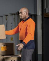Basic Hi Vis Polo, Long Sleeve