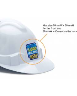 Hard Hat Pad Printing Front | Two Colour
